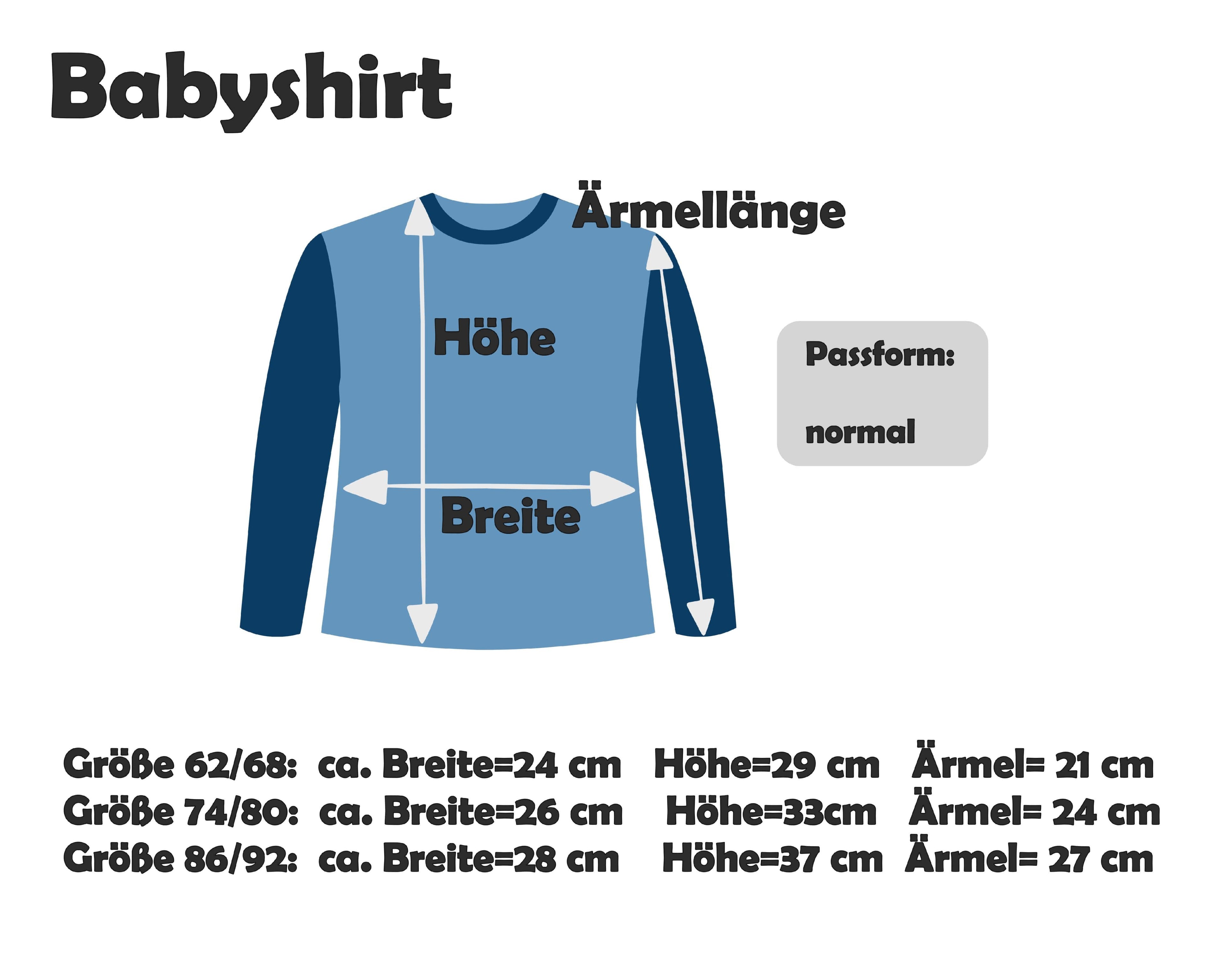 Babyshirt Pfau mit Geburtsdaten Langarm, navi