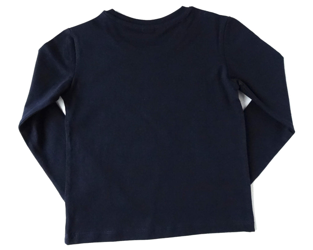Babyshirt Brezel Langarm, navy