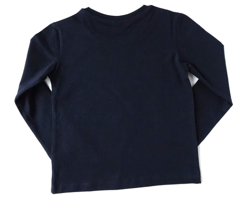 Babyshirt Brezel Langarm, navy