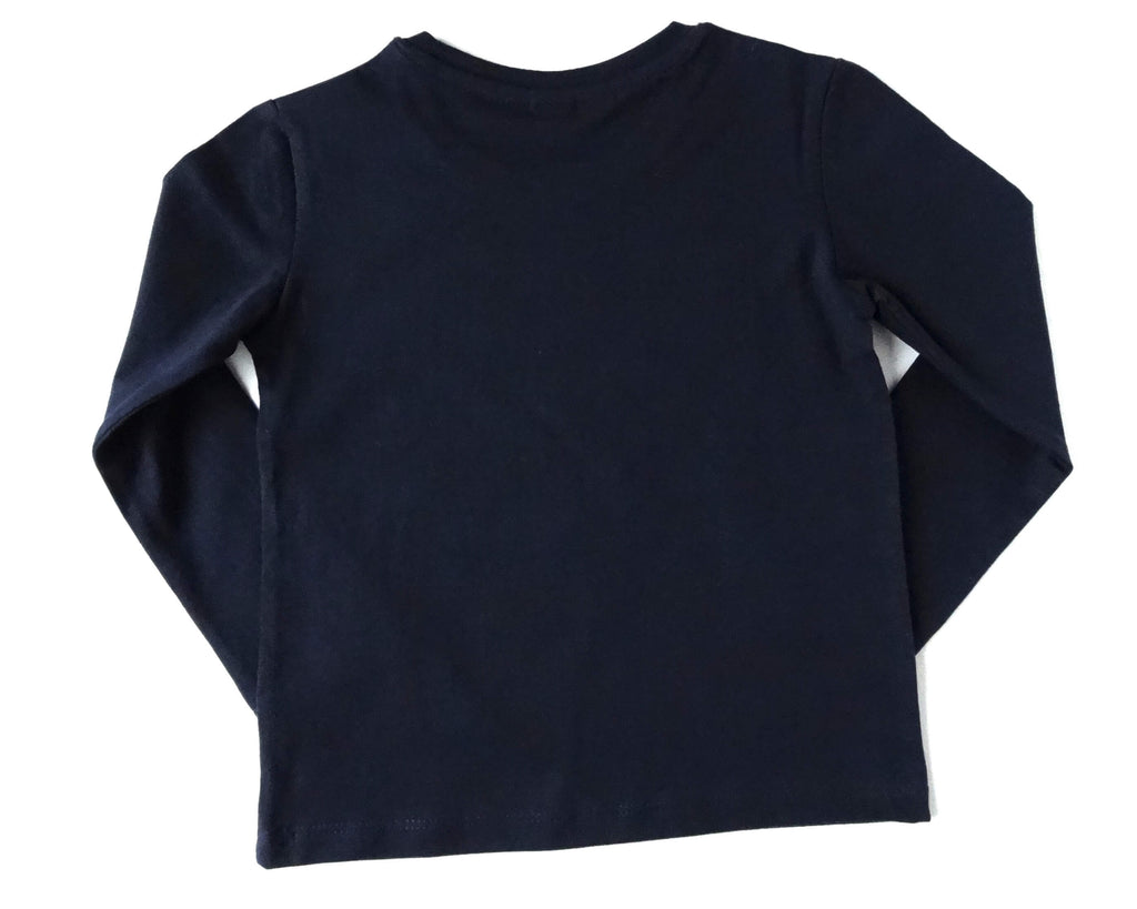 Einschulungsshirt erste Klasse Langarm navy