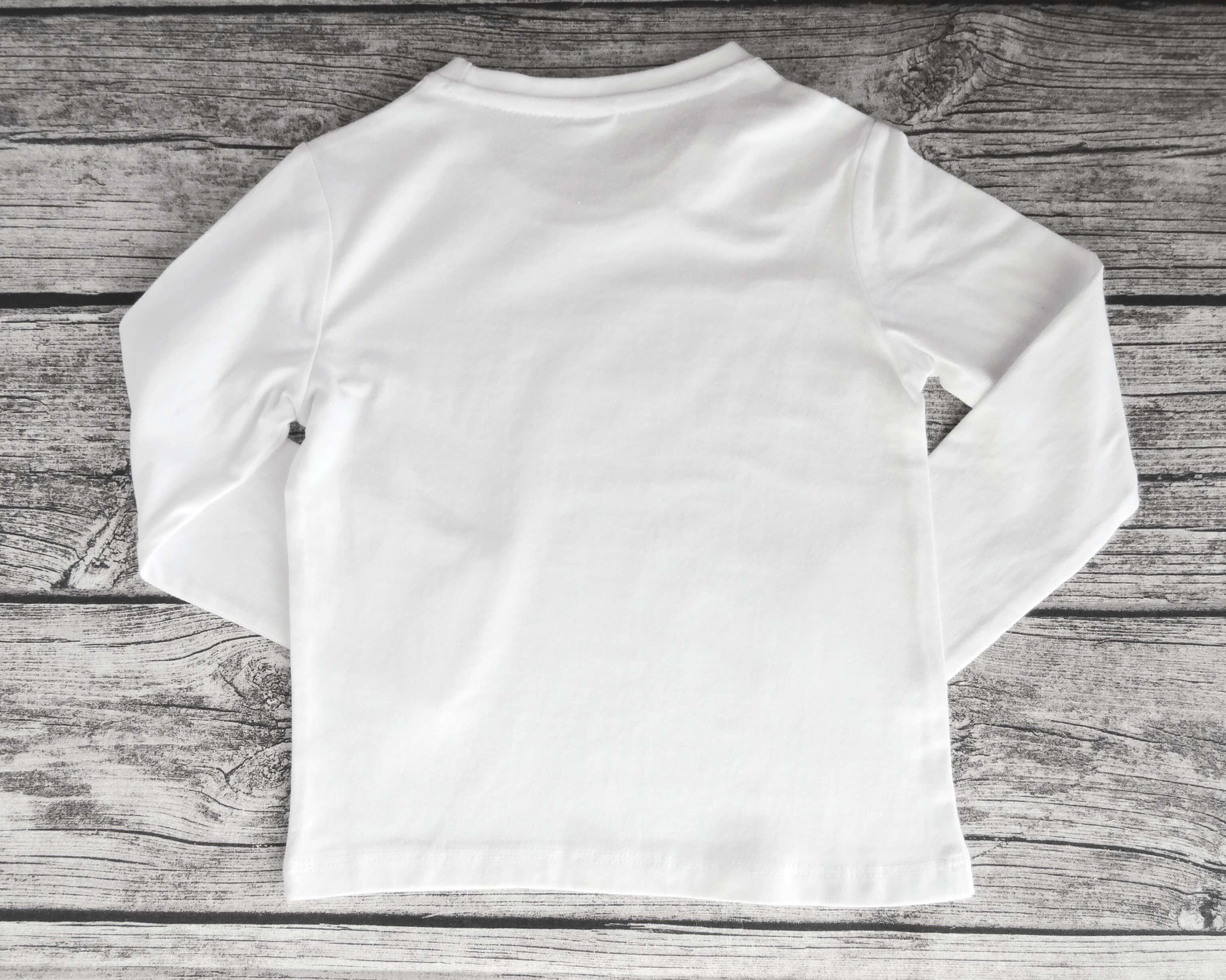 Geburtstagsshirt Regenbogen Langarm weiß