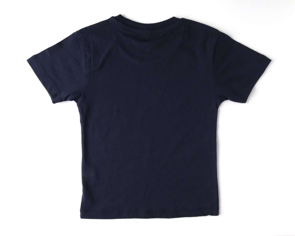 Rückseite Kinder T Shirt in navi von Smartbabies