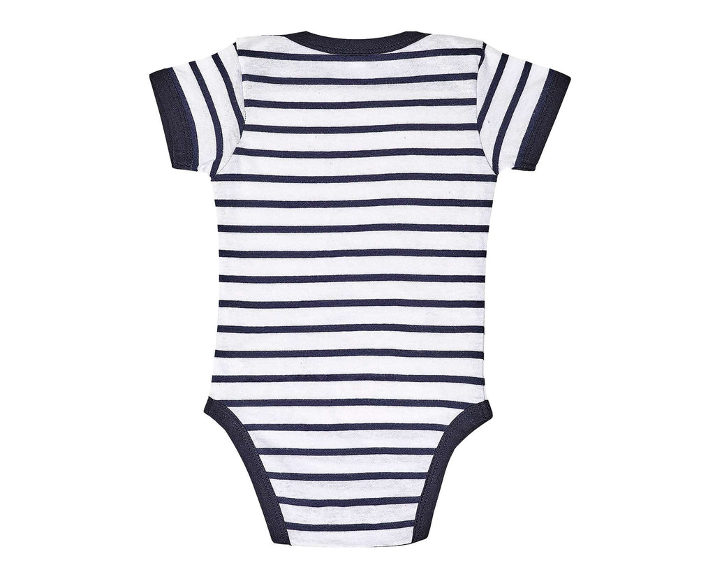 Rücseite geringelter Body maritim für Babys