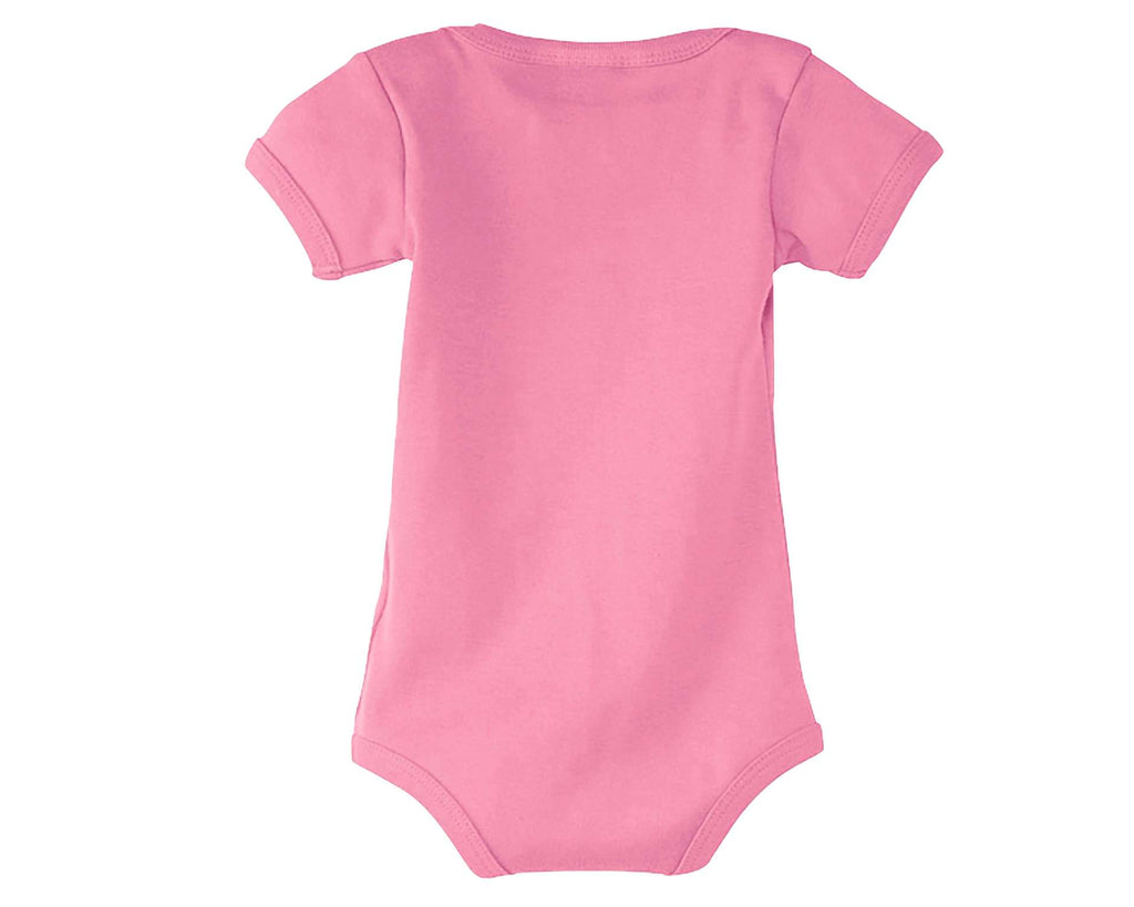 Rückseite rosa Body Papas Prinzessin mit Name, Geschenk für Väter zur Geburt