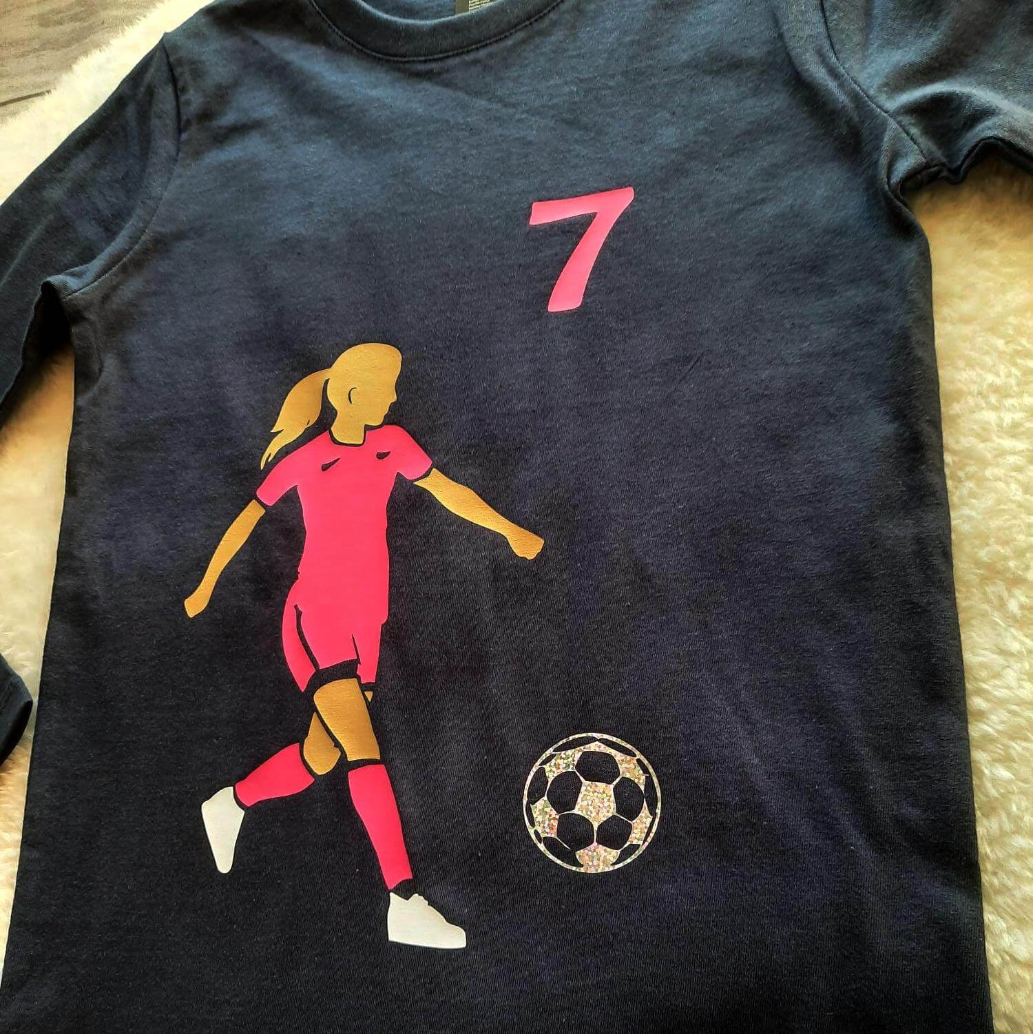 Geburtstagsshirt Trikot Fußballspielerin Langarm