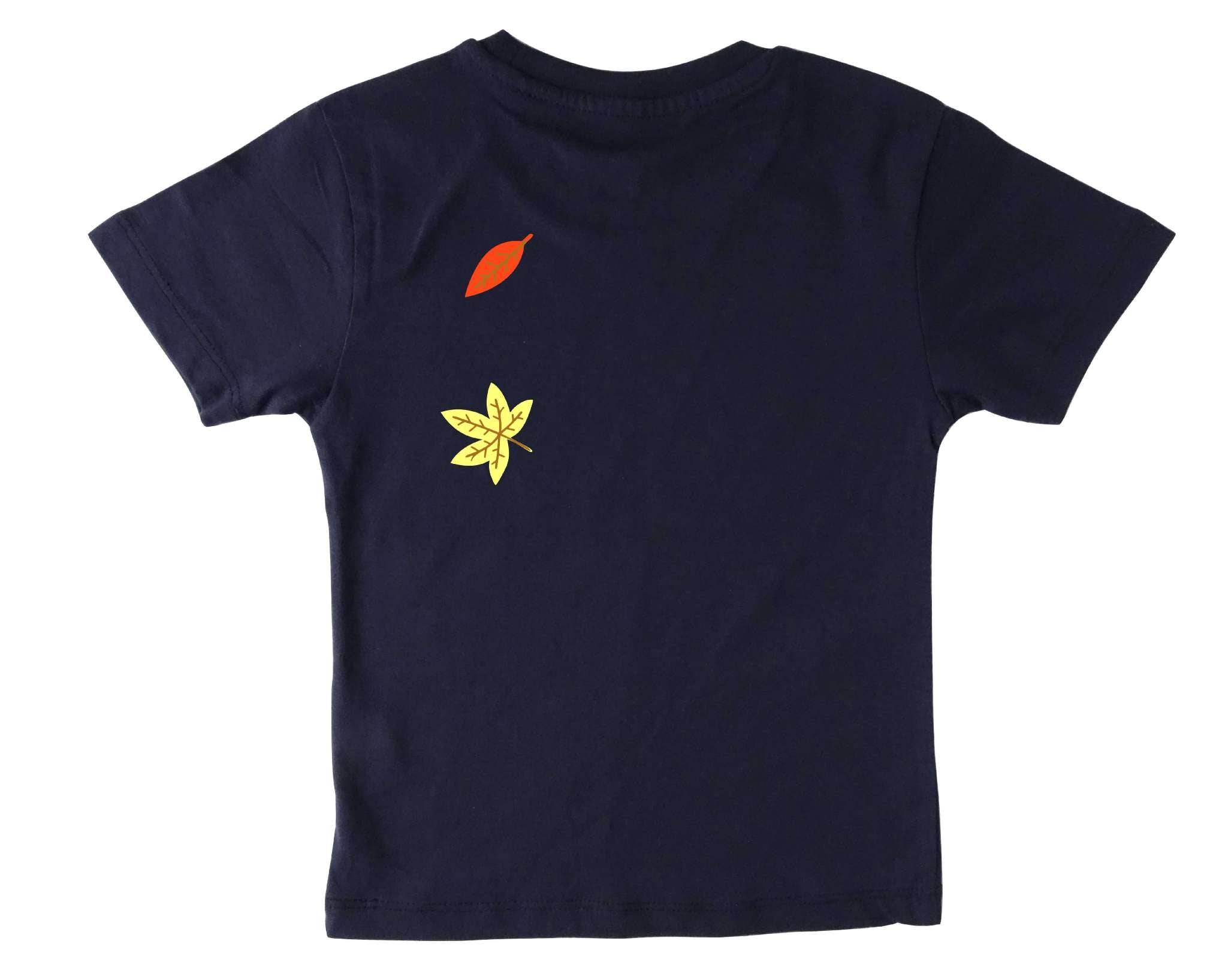 Rückseite Kinder Geburtstagsshirt Fuchs Waldtiere im Herbst mit Zahl und Name