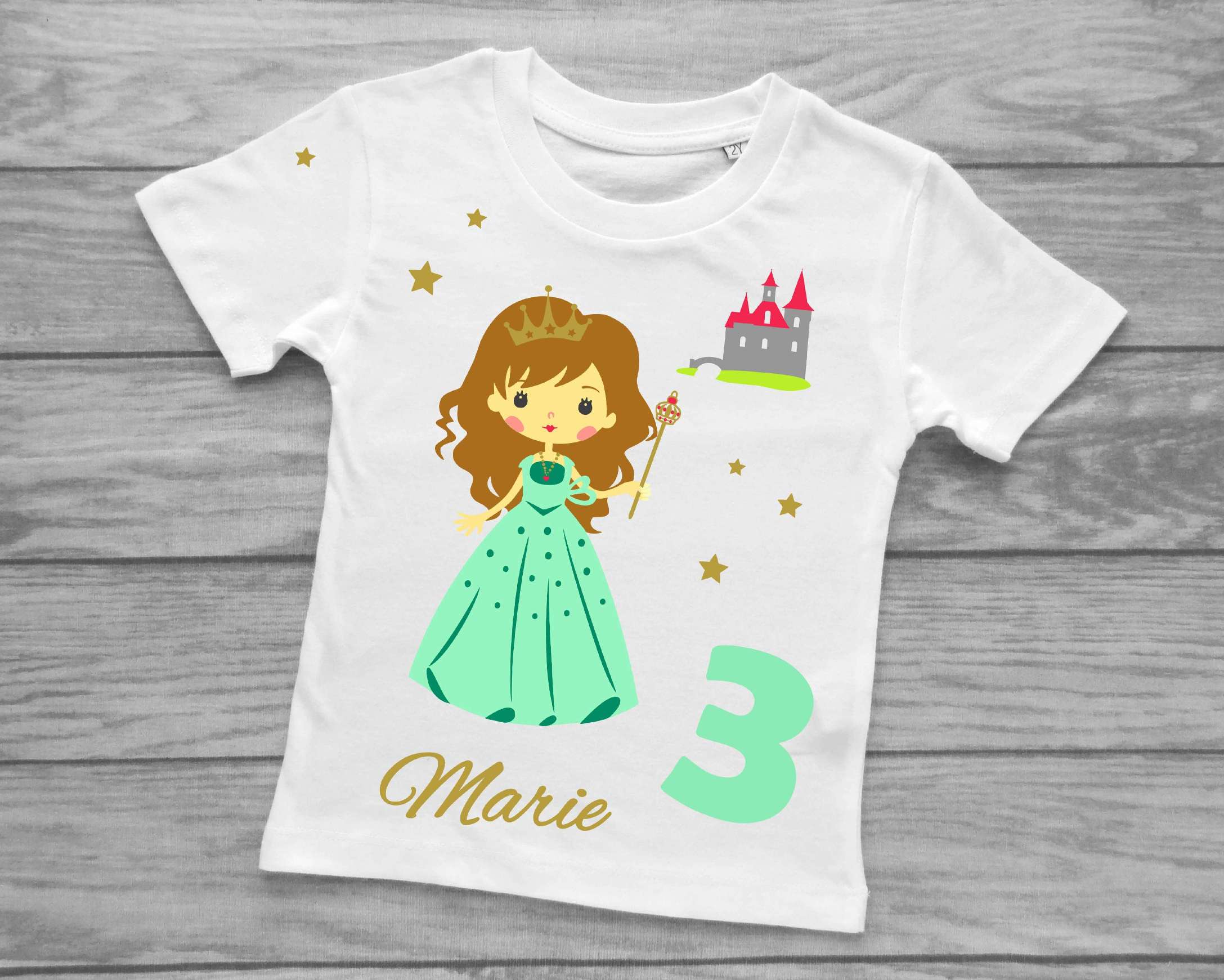 Geburtstagsshirt Prinzessin Kurzarm navy