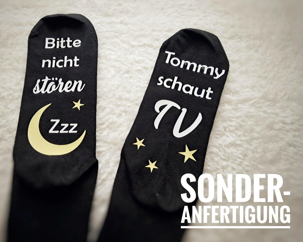 Sonderanfertigung von Eltern Ruhesocken Bitte nicht stören